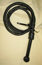 Bull Whip - 8 Feet - Black Leather