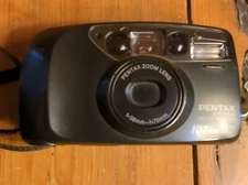 Pentax Camera IQZoom EZY Autofocus 35mm Film Point Shoot Manual And Case