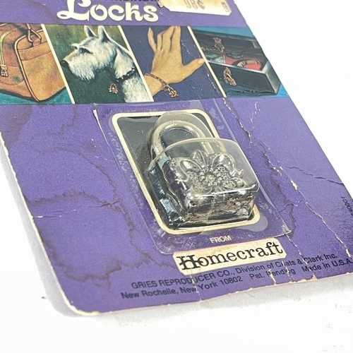 Cameo Vintage Combination Lock Tiny 1.25" Charm Pet Travel HomeCraft Made In USA - Picture 2 of 4