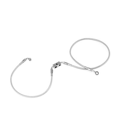 12'' 14'' Handlebar Braided Brake Line For Harley Dyna Switchback Wide Glide ABS