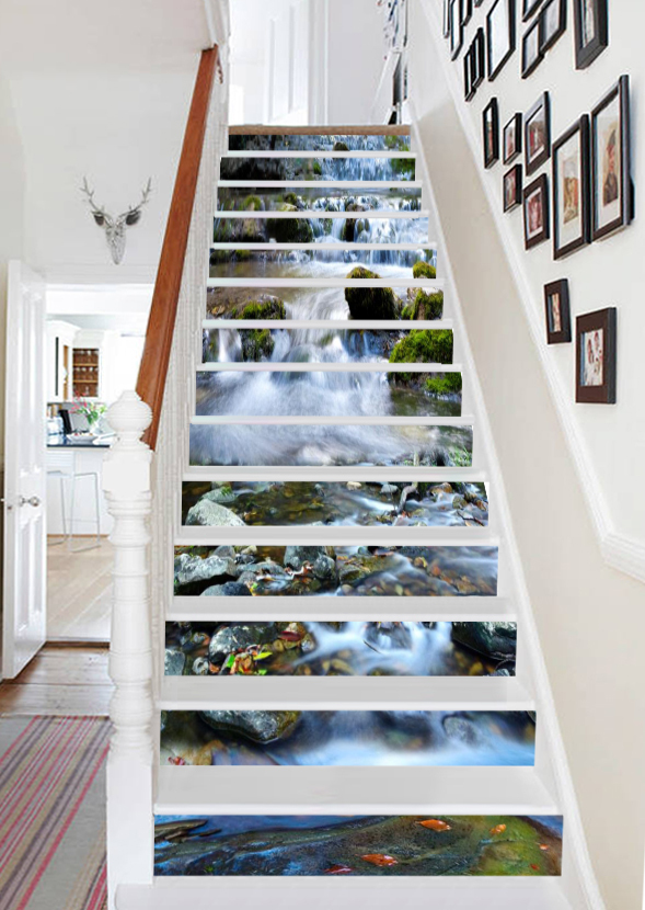 3D Gurgling River 037 Risers Decoration Photo Mural Vinyl Decal Wallpaper CA 3D Gurgling River 037 Risers Decoration Photo Mural Vinyl Decal Wallpaper CA