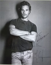 Matthew McConaughey karta z autografem autograf zdjęcie podpisane aktor