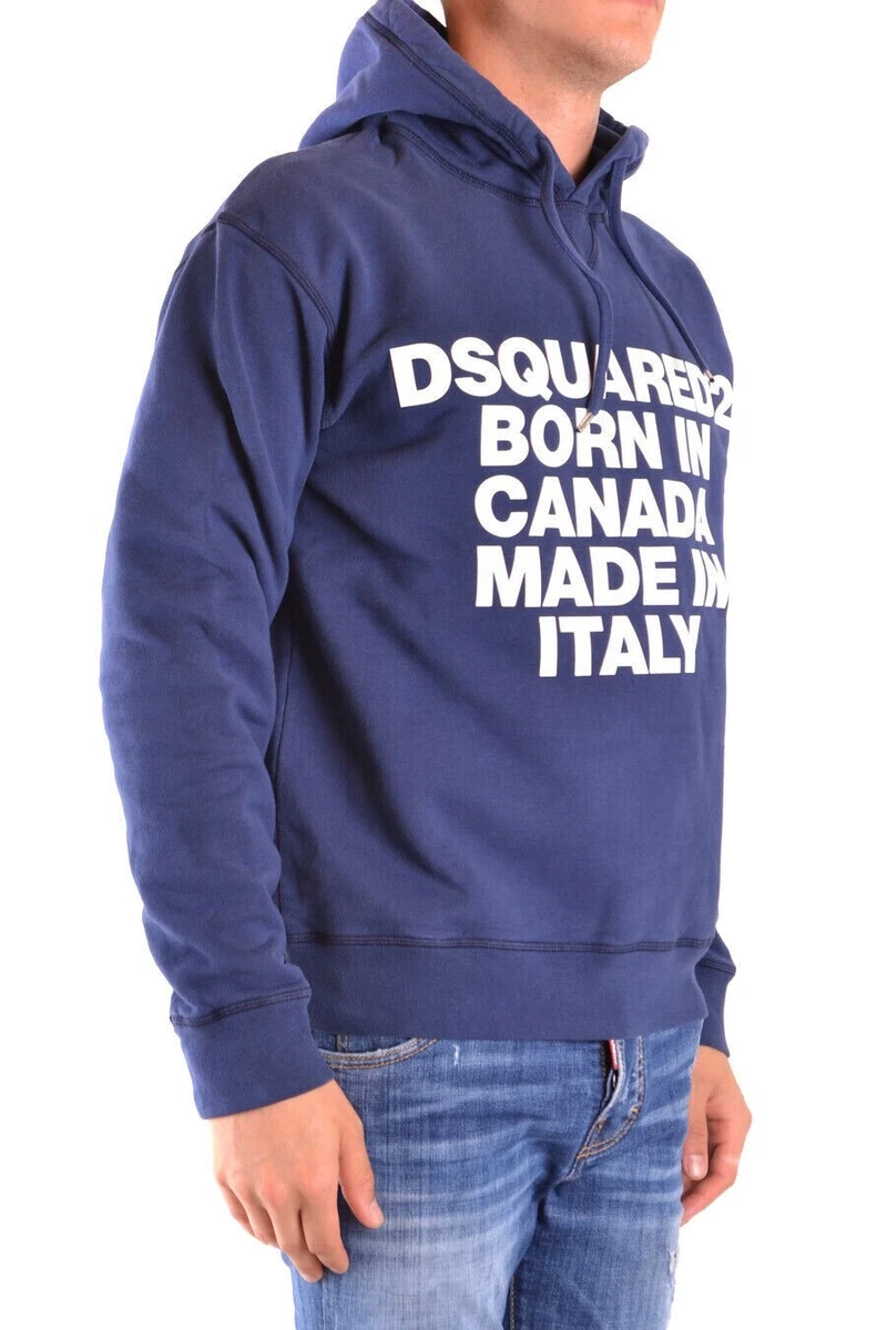 Dsquared2 logo-print jersey-fleece hoodie - Blue