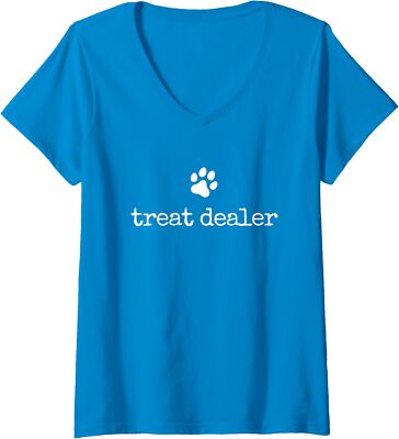 Dog Treat Dealer Funny Humor Dog Owner Dog Treats Ladies' V-Neck Tshirt