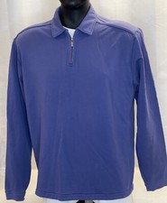 Tommy Bahama 1/4 Zip Sweater Shirt Men's Size Medium Blue Pullover Long Sleeve