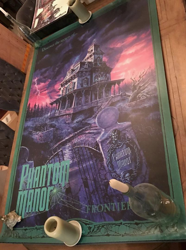 RARE 54" tall Park Size Phantom Manor Haunted Mansion Paris Disneyland poster