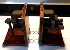New ListingHeavy Resin Vise Design Bookends 7.5" tall