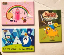 Adventure Time fridge Magnet 3pc Set  Finn Jake Ice King Princess Bubblegum