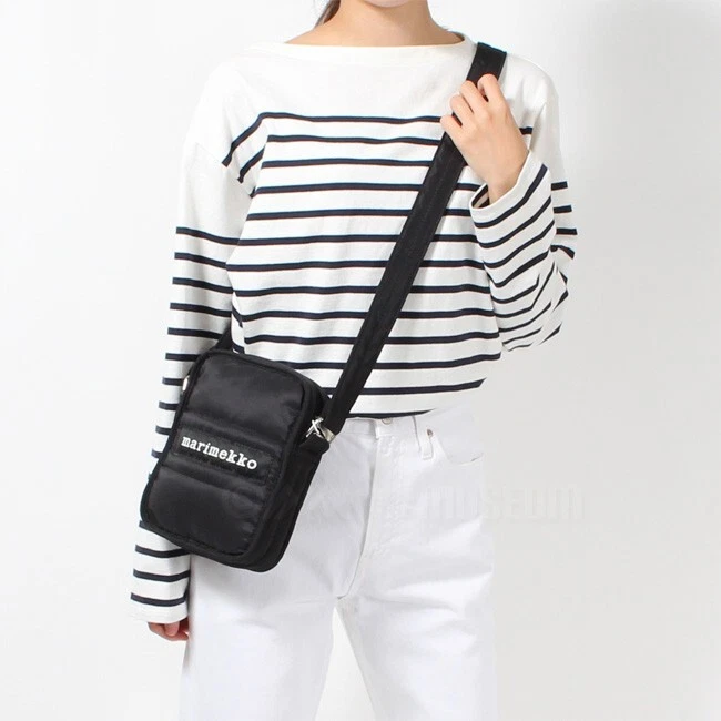 MARIMEKKO LEIMEA 090805 Shoulder Bag Crossbody Quilting Black Ladies