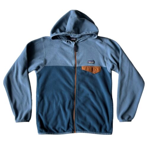 Patagonia Blue Full Zip Fleece Jacket Youth Size Large 12 - Picture 1 of 12