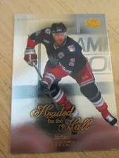 1999-00 UPPER DECK HOCKEY, HEADED FOR THE HALL, BRIAN LEETCH,  C# HOF-9, NRMT
