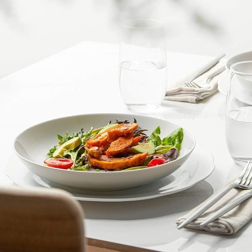 Classic White 6-Piece Salad & Pasta Bowl Set - Microwave & Dishwasher Safe - Picture 10 of 10