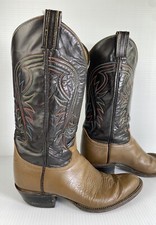 Vtg Tony Lama Cowboy Boots Size 8.5 D #0253 Two Tone Made In USA 102577