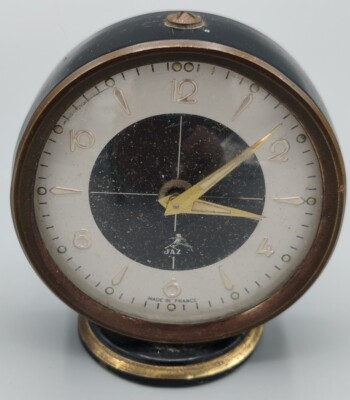  Kleiner mechanischer Wecker JAZ, schwarz und gold