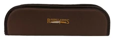 RANDALL KNIFE CASE with SHEATH STRAPS & EMBROIDERED LOGO - 14" BROWN - USA MADE!