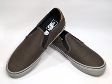 Vans Asher Deluxe Walnut/Grey Textile Men's Slip On Shoes - Assorted Sizes NWB