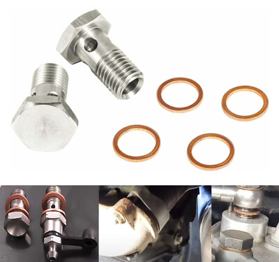 #ad 6PCS Diesel Fuel Banjo Bolts amp; Washers Kit Fits Ford Power Stroke 6.0L and 6.4L $21.95