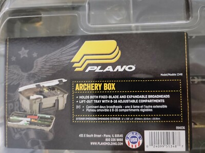 Camo Adjustable Compartment Box Plano Archery Accessory Box - Camo Storage With Adjustable Compartments & Broadhead Holder Archery Box Camo/clear Box