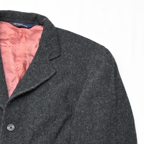 Polo Ralph Lauren Medium Gray Herringbone Flannel Blazer Sport Coat Jacket - Picture 2 of 12