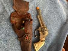 Vintage 1950's Texan Cap Gun and Holster Toy- good for parts