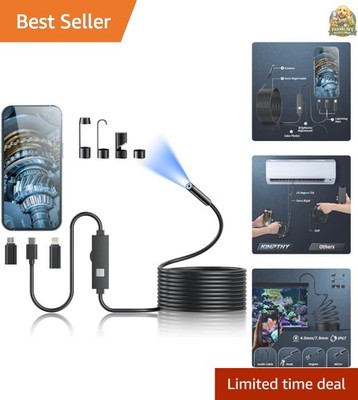 Endoscope Camera with Light,1920P HD Borescope Tools with 8 Adjustable LED Li...