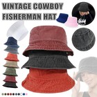 Washed Cotton Bucket Hat Unisex Outdoor Sports Camping Fisherman Cap Men Women