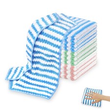 Microfiber Cleaning Cloth Absorbent Kitchen Towels Dish Cloths Washable 10 Pa...