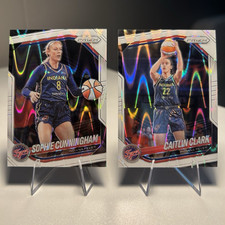 Panini WNBA Prizm 2-Card Lot 2024 Indiana Fever Clark #22 Cunningham #63