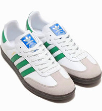 adidas Samba Herren Sneaker Weiß/Grün, Gr. 40 *NEU