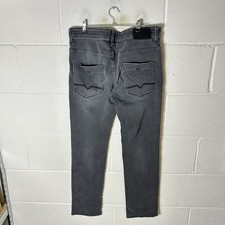 Hugo Boss Jeans Mens W32 L32 Grey Orange63 Slim Fit Stretch Straight Denim*