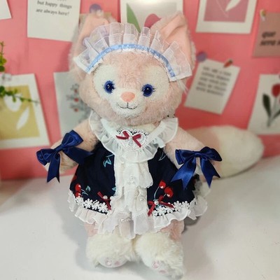 40cm LinaBell Plush Toy Pink Fox with Dark Blue Cherry Skirt Doll Duffy's Friend