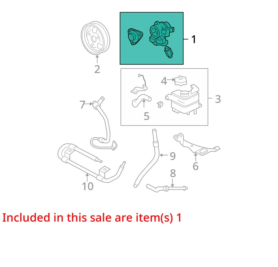 2008 Ford Ranger Power Steering Pump OEM 109K Miles - LKQ307781800 - Изображение 4 из 4