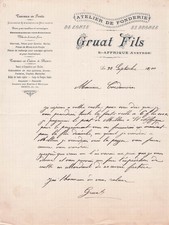 12 AVEYRON SAINT AFFRIQUE, fondeur, GRUAT FILS 1900 fonte, bronze