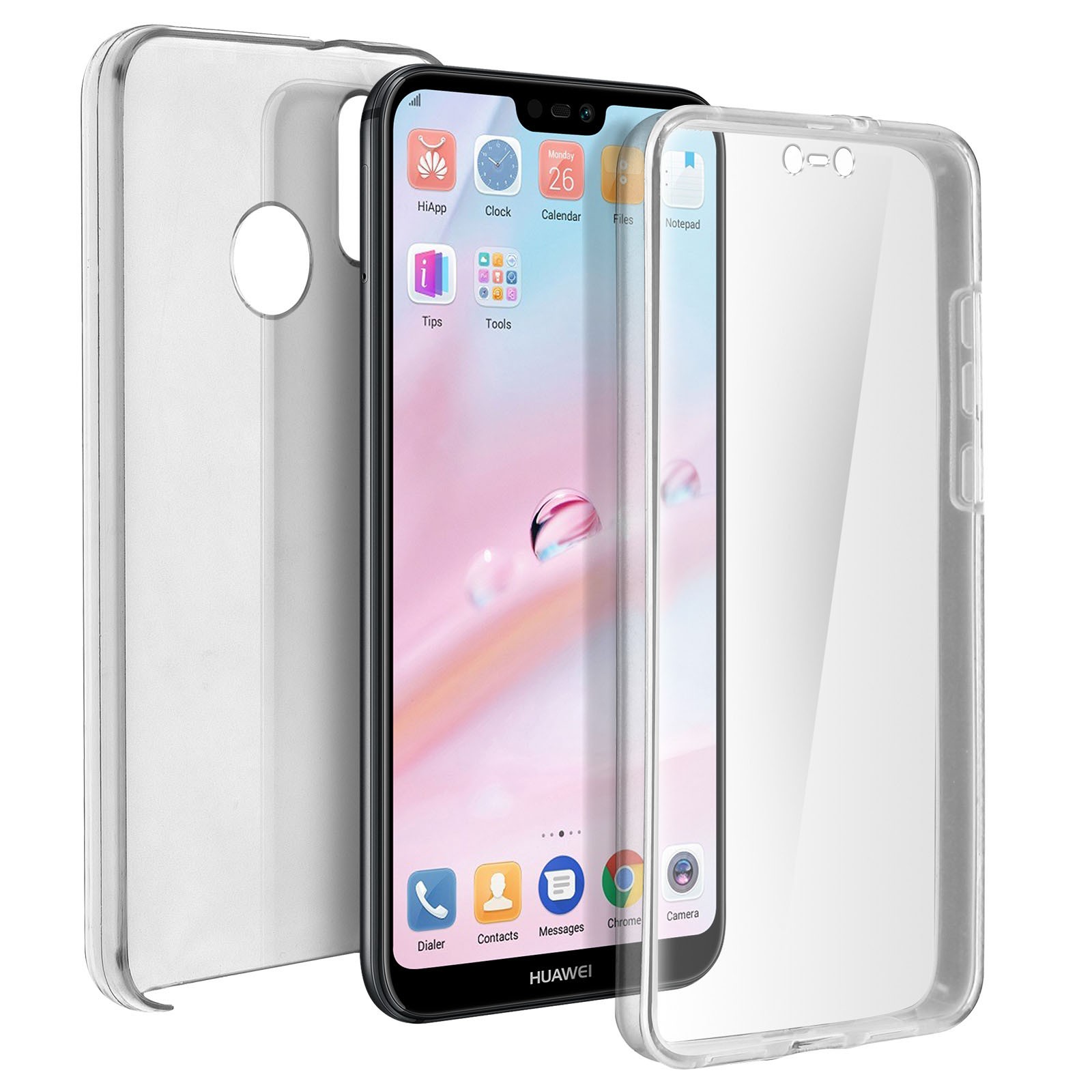 Coque intégrale Huawei P20 Lite housse transparente silicone gel 360 degrés face avant arrière