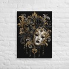 Venetian Masquerade Baroque Theater Drama Mask Stretched Art Canvas