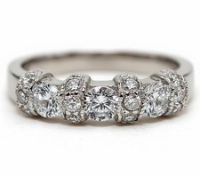 2CT Treated White Sapphire 925 Solid Sterling Silver Ring Sz 6,7,8,9 MB2