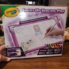 2019 Crayola Light Up Tracing Pad - LED - Ultra Thin Tablet - PINK - Age 6 New