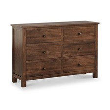 Roseland Furniture Duchy Acacia 6 Drawer Chest of Drawers RRP £370