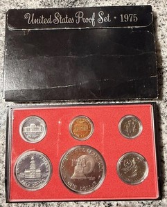 1975-S U.S. Proof Set Bicentennial 1776–1976 Coins in Original Mint Case Rare