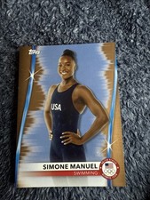 2020 2021 Topps US Olympics Simone Manuel Bronze Parallel #23 Swimming