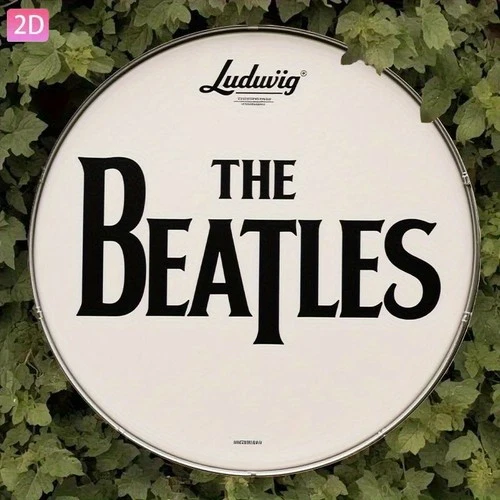 2D Flat, 1 "The Beatles" Vintage Aluminum Wall Plaque Round Tin 8x8 Metal Signs