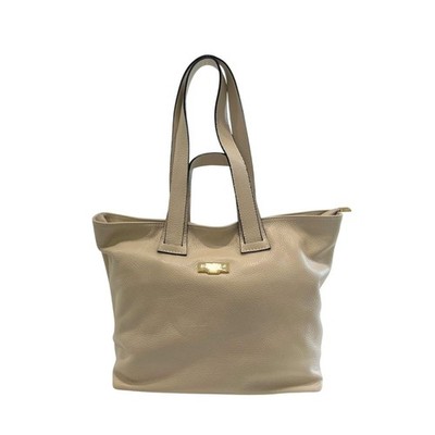 Baldinini Trend Beige Leather Women Shoulder Bag 100% Authentic - BA-25233