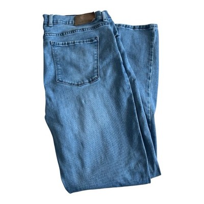 Mott & Bow Straight Fit Jeans Mens 35x32 (35x31) Blue Light Wash Stretch Denim
