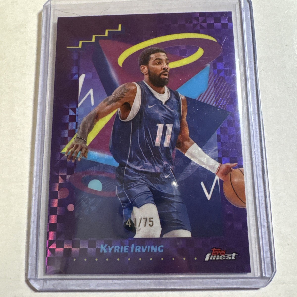 2024-25 Topps Finest Rare Purple X-Fractor /75 Kyrie Irving #220 