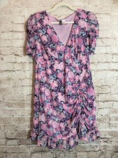 H&M Divided Babydoll Dress Medium Purple Flor...