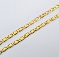 585 Gold Kette 60cm Panzer Steg NEU 14 Karat Gelbgold feine Halskette 2,5mm