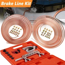 Racewill 25ft 3/16 + 1/4 Copper Coated Brake Line & Double & Single Flaring Tool
