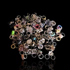 Vtg To Mod Gold Silver Filled Plate Tone Costume Jewelry Ring Lot Scrap Wearable