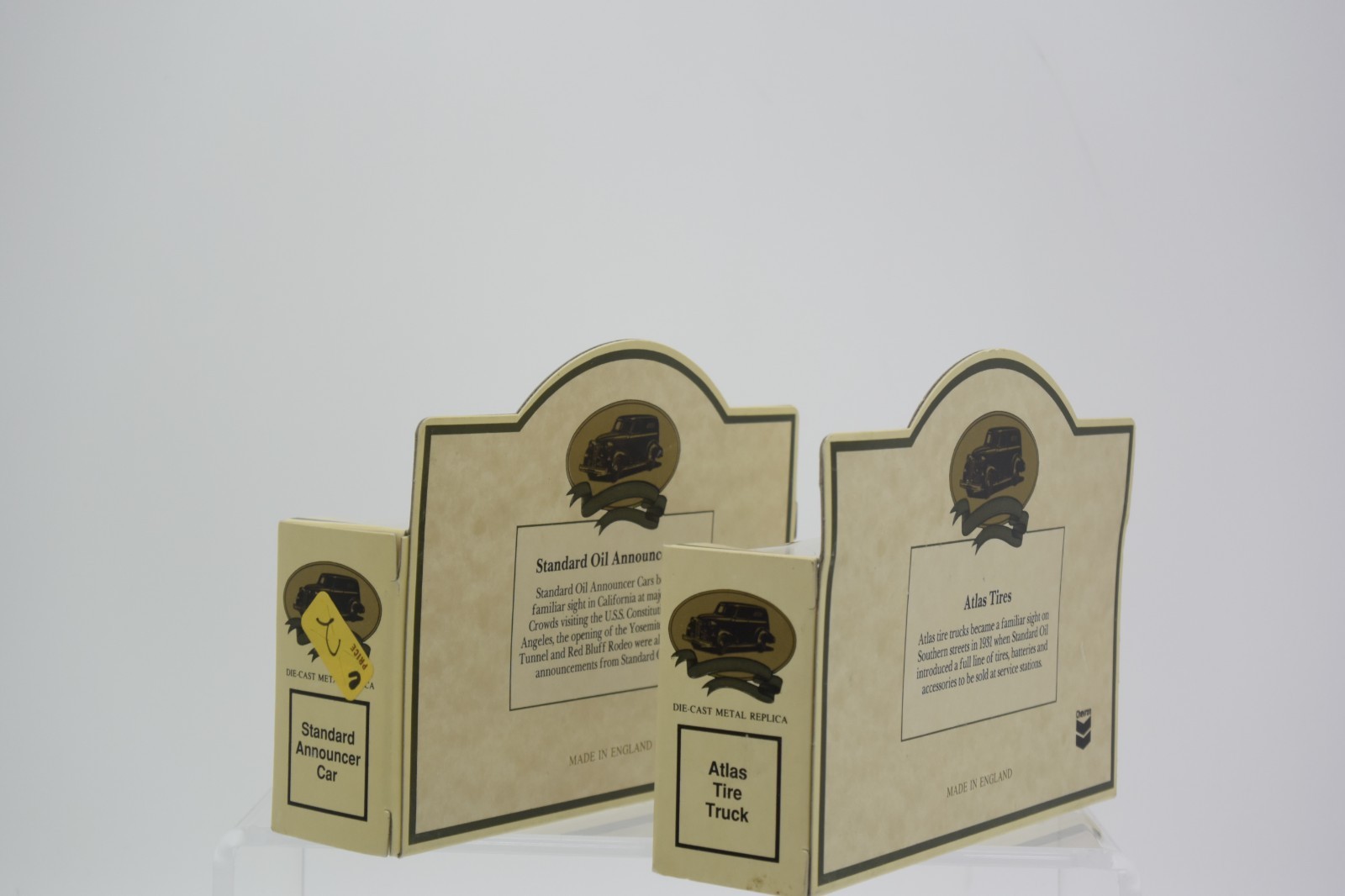 2  Lledo Days Gone Atlas Tires Chevron Standard Oil Die-Cast Trucks