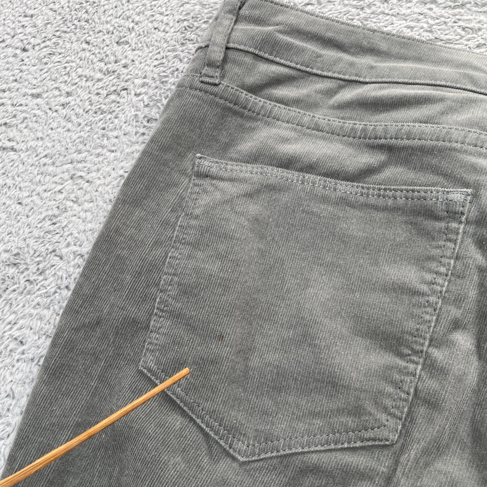 Tommy Hilfiger Pants Womens 6 Gray Tribeca Skinny Leg Corduroy Cotton Stretch image 8